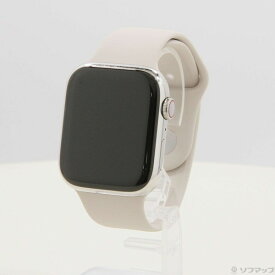 【中古】Apple(アップル) Apple Watch Series 7 GPS + Cellular 45mm シルバーステンレススチールケース スターライトスポーツバンド 【269-ud】
