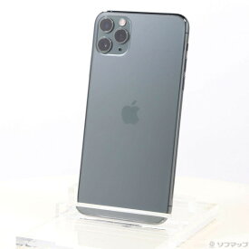 【中古】Apple(アップル) iPhone11 Pro Max 64GB ミッドナイトグリーン MWHH2J／A SIMフリー 【258-ud】