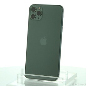 【中古】Apple(アップル) iPhone11 Pro Max 256GB ミッドナイトグリーン MWHM2J／A SIMフリー 【295-ud】