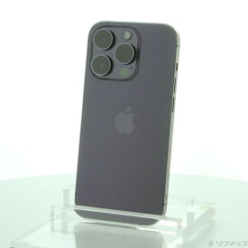 【中古】Apple(アップル) iPhone14 Pro 128GB ディープパープル MQ0F3J／A SIMフリー 【348-ud】