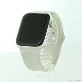 【中古】Apple(アップル) Apple Watch Series 4 GPS 44mm シルバーアルミニウムケース ホワイトスポーツバンド 【258-ud】