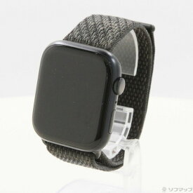 【中古】Apple(アップル) Apple Watch Series 7 Nike GPS 45mm ミッドナイトアルミニウムケース ブラックNikeスポーツループ 【196-ud】