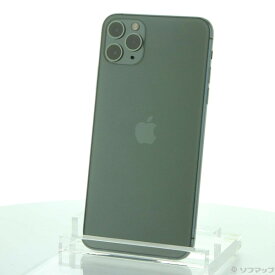 【中古】Apple(アップル) iPhone11 Pro Max 512GB ミッドナイトグリーン MWHR2J／A SIMフリー 【258-ud】