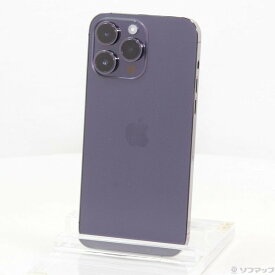 【中古】Apple(アップル) iPhone14 Pro Max 256GB ディープパープル MQ9E3J／A SIMフリー 【348-ud】