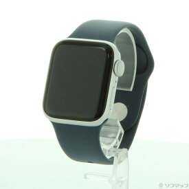 【中古】Apple(アップル) Apple Watch SE 第2世代 GPS 40mm シルバーアルミニウムケース ストームブルースポーツバンド 【297-ud】