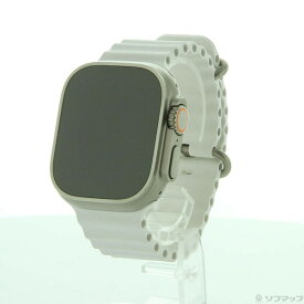 【中古】Apple(アップル) Apple Watch Ultra GPS + Cellular 49mm チタニウムケース ホワイトオーシャンバンド 【305-ud】