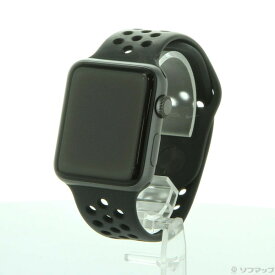 【中古】Apple(アップル) Apple Watch Series 3 Nike+ GPS 42mm スペースグレイアルミニウムケース アンスラサイト／ブラックNikeスポーツバンド 【258-ud】
