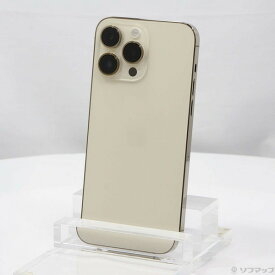 【中古】Apple(アップル) iPhone14 Pro Max 256GB ゴールド MQ9D3J／A SIMフリー 【295-ud】