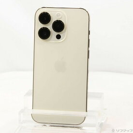 【中古】Apple(アップル) iPhone14 Pro 128GB ゴールド MQ073J／A SIMフリー 【381-ud】