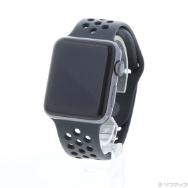 【中古】Apple(アップル) Apple Watch Series 3 Nike+ GPS 42mm スペースグレイアルミニウムケース アンスラサイト／ブラックNikeスポーツバンド 【262-ud】