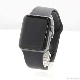 【中古】Apple(アップル) Apple Watch Series 3 GPS 42mm スペースグレイアルミニウムケース ブラックスポーツバンド 【384-ud】