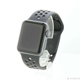 【中古】Apple(アップル) Apple Watch Series 3 Nike+ GPS 38mm スペースグレイアルミニウムケース アンスラサイト／ブラックNikeスポーツバンド 【295-ud】
