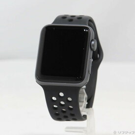 【中古】Apple(アップル) Apple Watch Series 3 Nike+ GPS 42mm スペースグレイアルミニウムケース アンスラサイト／ブラックNikeスポーツバンド 【344-ud】