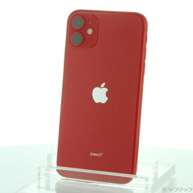 【中古】Apple(アップル) iPhone11 64GB プロダクトレッド MWLV2J／A SIMフリー 【295-ud】
