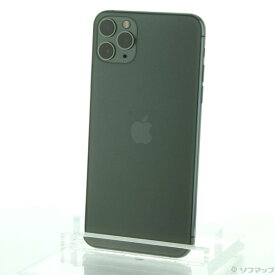 【中古】Apple(アップル) iPhone11 Pro Max 512GB ミッドナイトグリーン MWHR2J／A SIMフリー 【297-ud】
