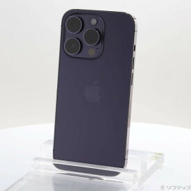 【中古】Apple(アップル) iPhone14 Pro 256GB ディープパープル MQ1E3J／A SIMフリー 【381-ud】
