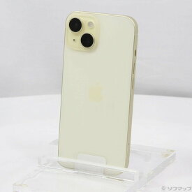 【中古】Apple(アップル) iPhone15 128GB イエロー MTMK3J／A SIMフリー 【344-ud】