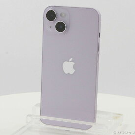 【中古】Apple(アップル) iPhone14 128GB パープル MPUY3J／A SIMフリー 【305-ud】