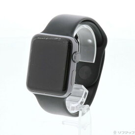 【中古】Apple(アップル) Apple Watch Series 3 GPS 42mm スペースグレイアルミニウムケース ブラックスポーツバンド 【269-ud】