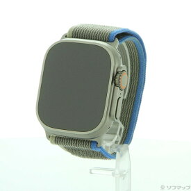 【中古】Apple(アップル) Apple Watch Ultra GPS + Cellular 49mm チタニウムケース ブルー／グレイトレイルループ 【276-ud】