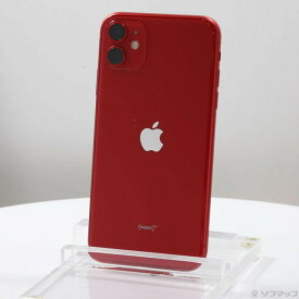 【中古】Apple(アップル) iPhone11 128GB プロダクトレッド MWM32J／A SIMフリー 【305-ud】