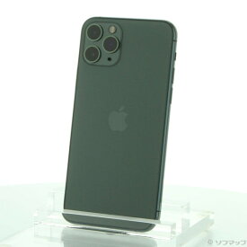 【中古】Apple(アップル) iPhone11 Pro 256GB ミッドナイトグリーン MWCC2J／A SIMフリー 【251-ud】
