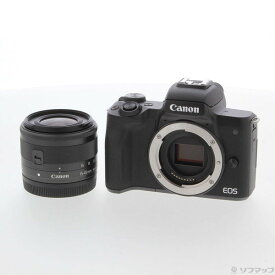 【中古】Canon(キヤノン) EOS Kiss M2 EF-M15-45 IS STM レンズキット ブラック 【305-ud】