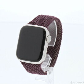 【中古】Apple(アップル) Apple Watch Series 7 GPS 41mm スターライトアルミニウムケース ダークチェリーブレイデッドソロループ 【305-ud】