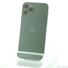 【中古】Apple(アップル) iPhone11 Pro 256GB ミッドナイトグリーン MWCC2J／A SIMフリー 【368-ud】