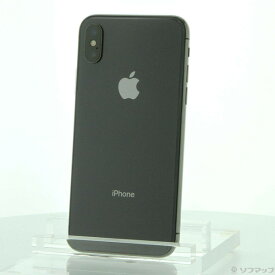 【中古】Apple(アップル) iPhoneX 256GB スペースグレイ NQC12J／A SIMフリー 【262-ud】