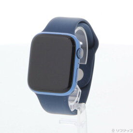 【中古】Apple(アップル) Apple Watch Series 7 GPS 45mm ブルーアルミニウムケース アビスブルースポーツバンド 【297-ud】