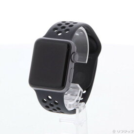 【中古】Apple(アップル) Apple Watch Series 3 Nike+ GPS 38mm スペースグレイアルミニウムケース アンスラサイト／ブラックNikeスポーツバンド 【352-ud】