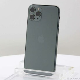 【中古】Apple(アップル) iPhone11 Pro 64GB ミッドナイトグリーン MWC62J／A SIMフリー 【368-ud】