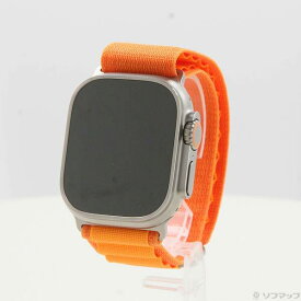 【中古】Apple(アップル) Apple Watch Ultra GPS + Cellular 49mm チタニウムケース オレンジアルパインループ 【269-ud】
