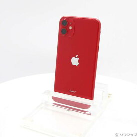 【中古】Apple(アップル) iPhone11 128GB プロダクトレッド MWM32J／A SIMフリー 【251-ud】