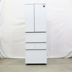 【中古】SHARP(シャープ) 〔展示品〕 プラズマクラスター冷蔵庫 SJシリーズ ピュアホワイト系 SJ-GK46K-W ［幅65cm ／457L ／6ドア ／観音開きタイプ ／2023年］ 【258-ud】