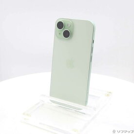 【中古】Apple(アップル) iPhone15 128GB グリーン MTMM3J／A SIMフリー 【198-ud】