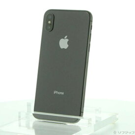 【中古】Apple(アップル) iPhoneX 256GB スペースグレイ NQC12J／A SIMフリー 【198-ud】