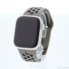 【中古】Apple(アップル) Apple Watch Series 7 Nike GPS 41mm スターライトアルミニウムケース カーキ／ブラックNikeスポーツバンド 【349-ud】
