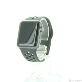 【中古】Apple(アップル) Apple Watch Series 3 Nike+ GPS 38mm スペースグレイアルミニウムケース アンスラサイト／ブラックNikeスポーツバンド 【349-ud】