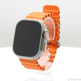 【中古】Apple(アップル) Apple Watch Ultra 2 GPS + Cellular 49mm チタニウムケース オレンジオーシャンバンド 【198-ud】