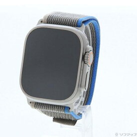 【中古】Apple(アップル) Apple Watch Ultra GPS + Cellular 49mm チタニウムケース ブルー／グレイトレイルループ 【269-ud】
