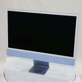 【中古】Apple(アップル) iMac 24-inch Mid 2021 MGPK3J／A Apple M1 8コアCPU_8コアGPU 8GB SSD256GB ブルー 〔12.7 Monterey〕 【349-ud】