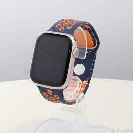 【中古】Apple(アップル) Apple Watch Series 9 GPS 45mm ピンクアルミニウムケース ブルーフレイムNikeスポーツバンド 【258-ud】