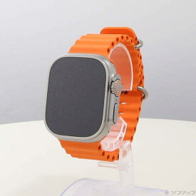 【中古】Apple(アップル) Apple Watch Ultra 2 GPS + Cellular 49mm チタニウムケース オレンジオーシャンバンド 【258-ud】