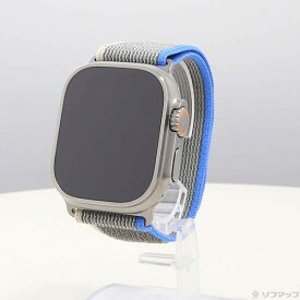 【中古】Apple(アップル) Apple Watch Ultra GPS + Cellular 49mm チタニウムケース ブルー／グレイトレイルループ 【276-ud】