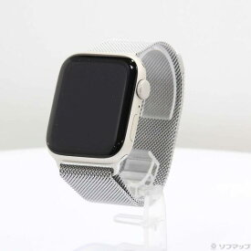 【中古】Apple(アップル) Apple Watch SE 第2世代 GPS 44mm スターライトアルミニウムケース ステンレススチールミラネーゼループ 【352-ud】