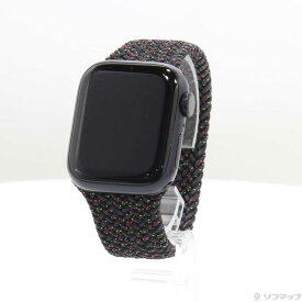 【中古】Apple(アップル) Apple Watch Series 8 GPS 41mm ミッドナイトアルミニウムケース Black Unityブレイデッドソロループ 【349-ud】