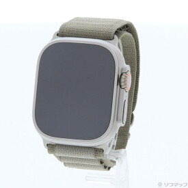 【中古】Apple(アップル) Apple Watch Ultra 2 GPS + Cellular 49mm チタニウムケース オリーブアルパインループ 【377-ud】