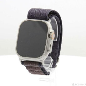 【中古】Apple(アップル) Apple Watch Ultra 2 GPS + Cellular 49mm チタニウムケース インディゴアルパインループ 【198-ud】
